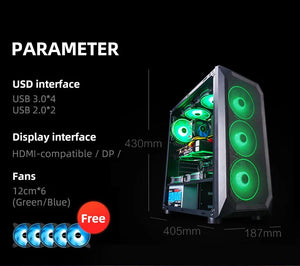 Aotesier gaming pc gamer E5 2650 CPU with Rtx3050 RTX3060 16G/32G ram desktop computer core i7 i5 I9 cpu computadoras pc game