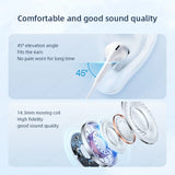 Half-In-Ear Wired Headphones HiFi Music Earbud Handfree Earphone Type-C 3.5mm With Mic For Android Samsung Xiaomi Tablet Laptops