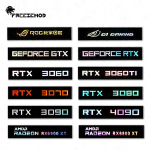 FREEZEMOD Mini VGA Side Light Panel 5V 3PIN A-RGB Graphics Card Luminous Nameplate PC Case Decorative Light Panel AURA SYNC